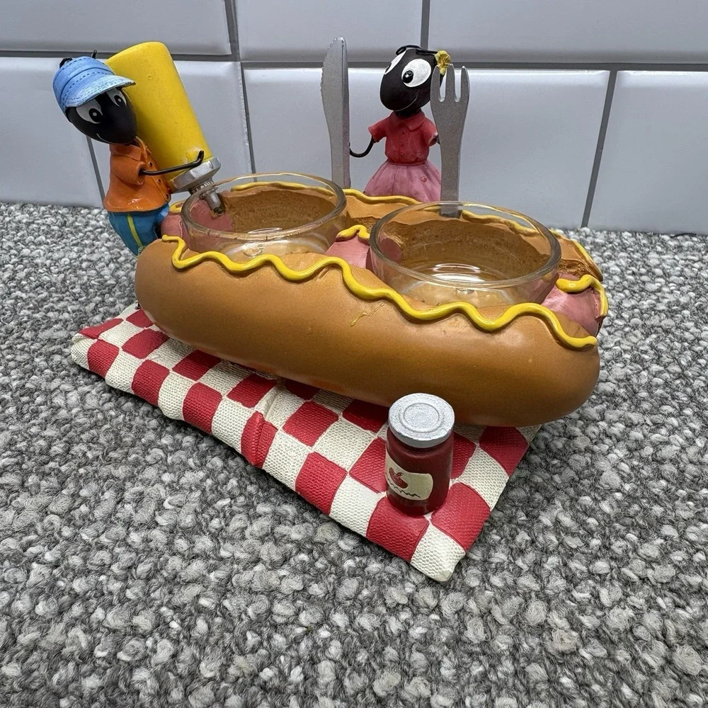 Yankee Candle Ants Picnic Hotdog Double Tart Candle Holder Discontinued